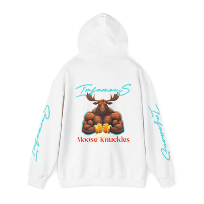 Premium Hooded Sweatshirt - Imfamous Golden Moose Knuckles Design