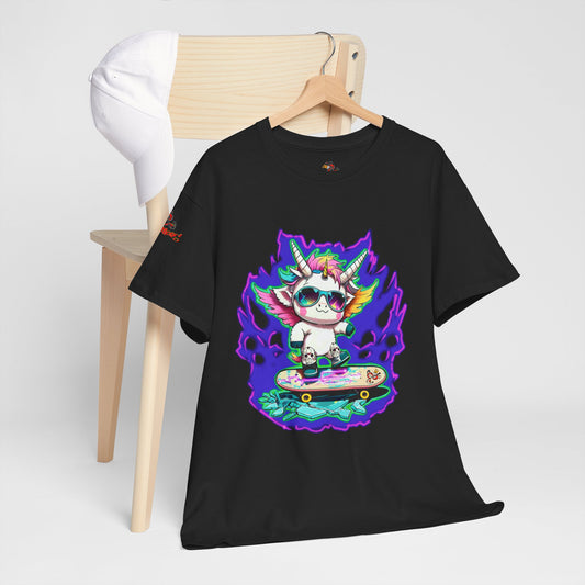 Unisex Heavy Cotton Tee Imfamous unicorn design