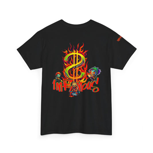 Premium graphic T-shirt - Imfamous halloween logo Design