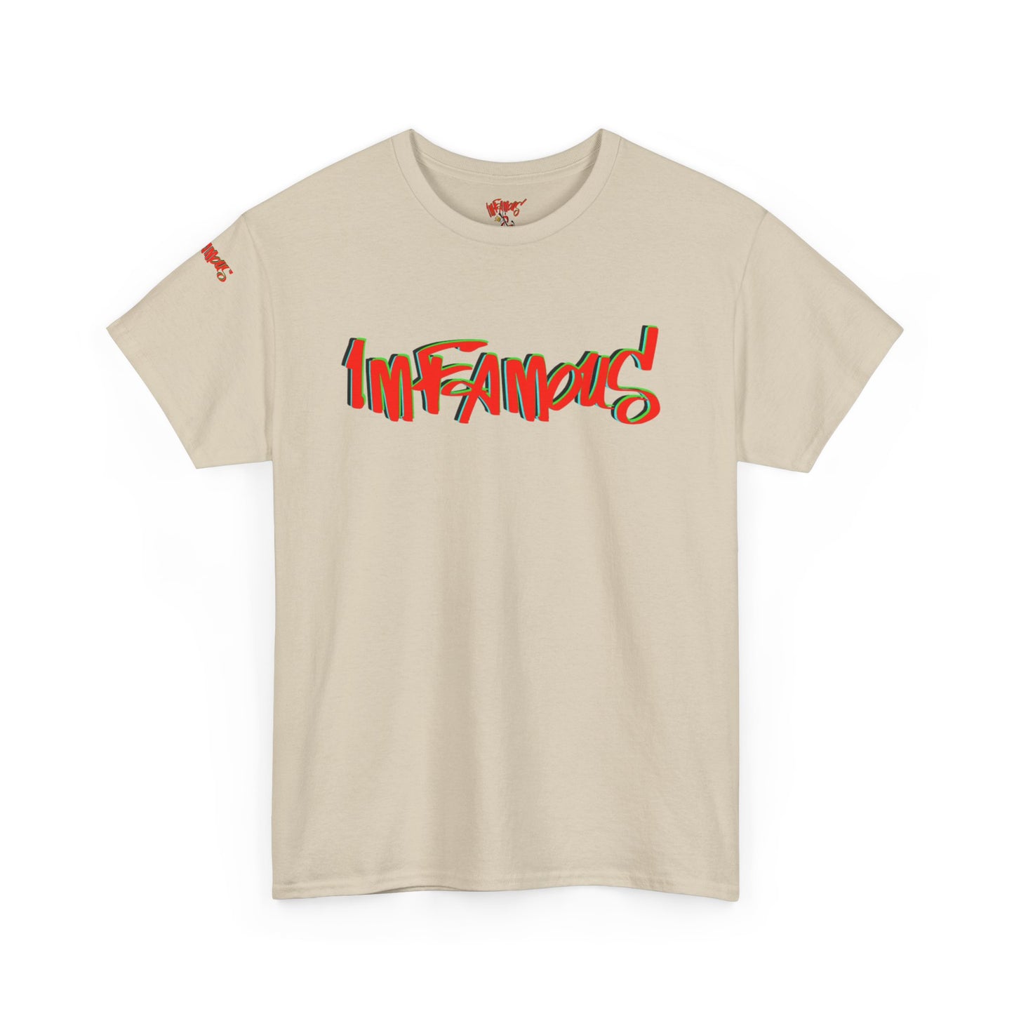 Premium graphic T-shirt - Imfamous halloween logo Design