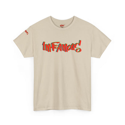 Premium graphic T-shirt - Imfamous halloween logo Design