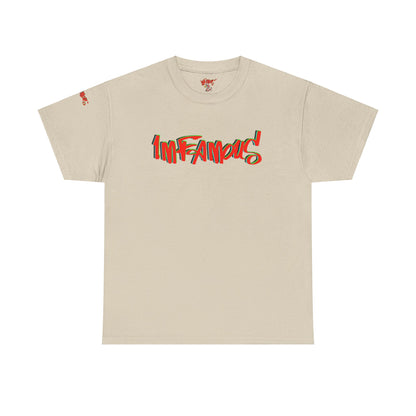 Premium graphic T-shirt - Imfamous halloween logo Design