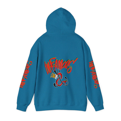 带有 Imfamous 品牌徽标的连帽运动衫