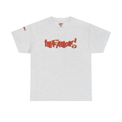 Premium graphic T-shirt - Imfamous halloween logo Design