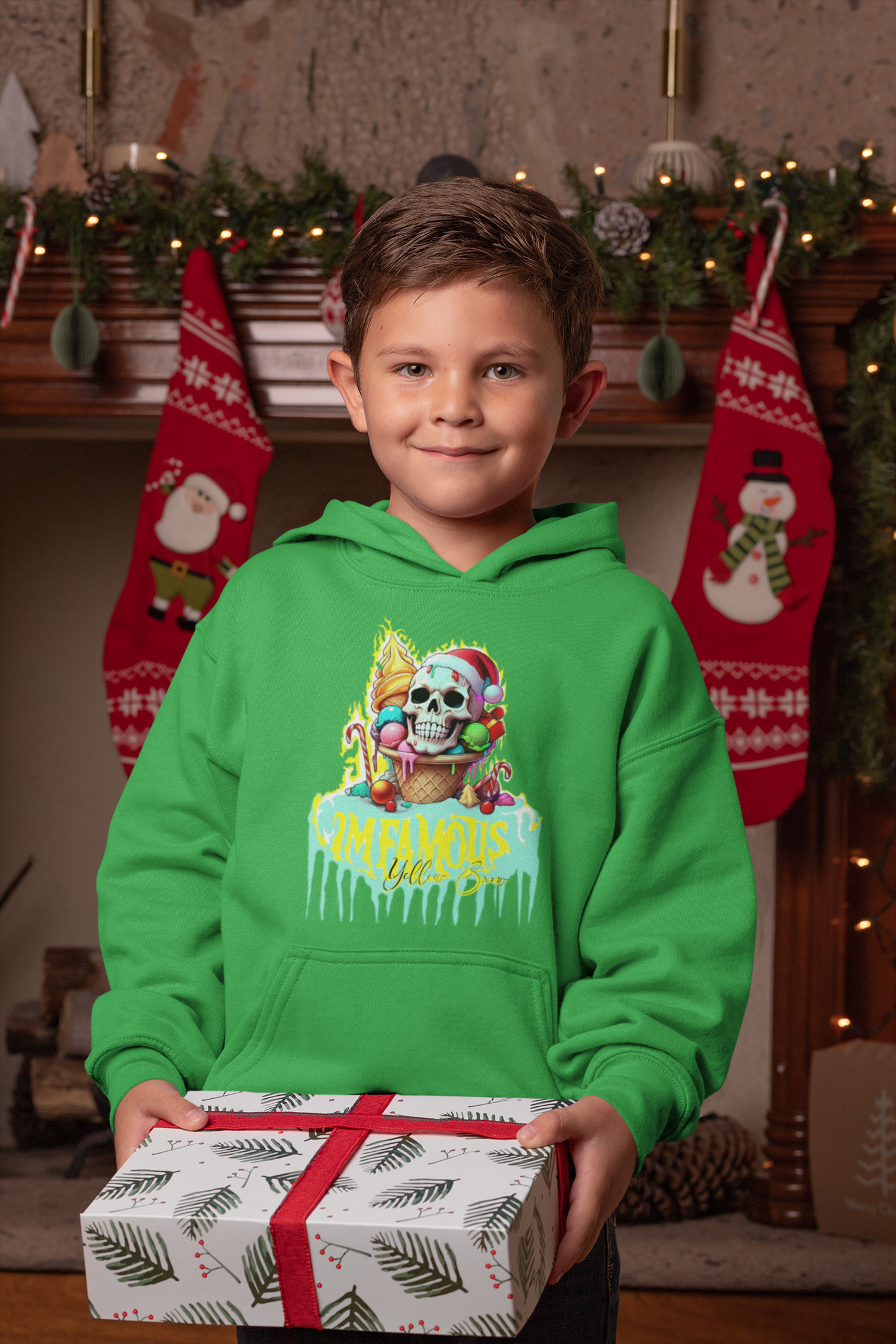 Premium hooded sweatshirt - Imfamous Yellow Snow I-scream Hoodie