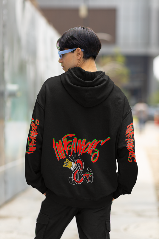 带有 Imfamous 品牌徽标的连帽运动衫