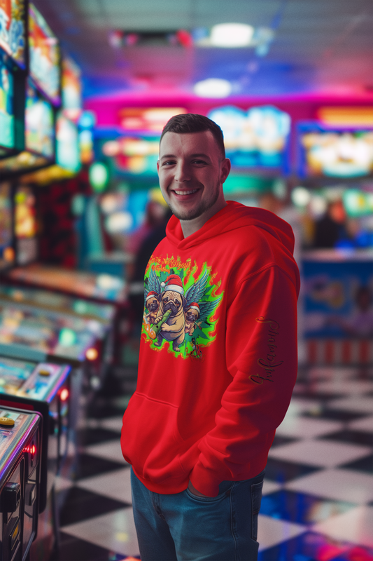 Premium hooded sweatshirt- Imfamous Pug Life