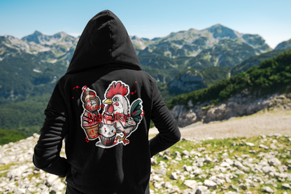 Sudadera con capucha con el famoso diseño de Bad Pussy Cat - Unisex