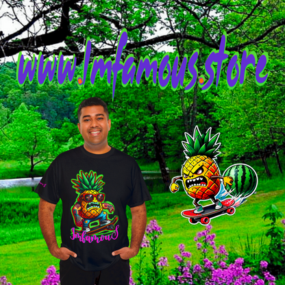 Camiseta gráfica premium - Imfamous Pineapple skater
