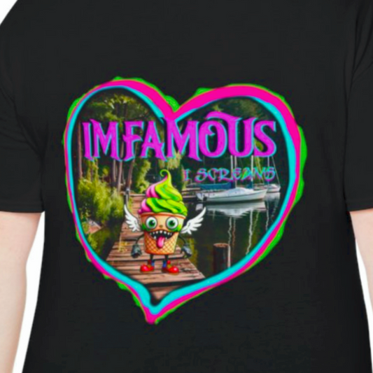 Premium Graphic T-Shirt - I Love Imfamous I-Screams Premium Unisex Heavy Cotton Tee
