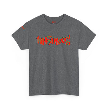 Premium graphic T-shirt - Imfamous halloween logo Design