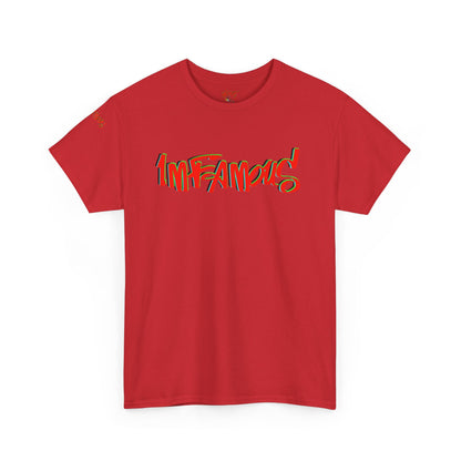 Premium graphic T-shirt - Imfamous halloween logo Design