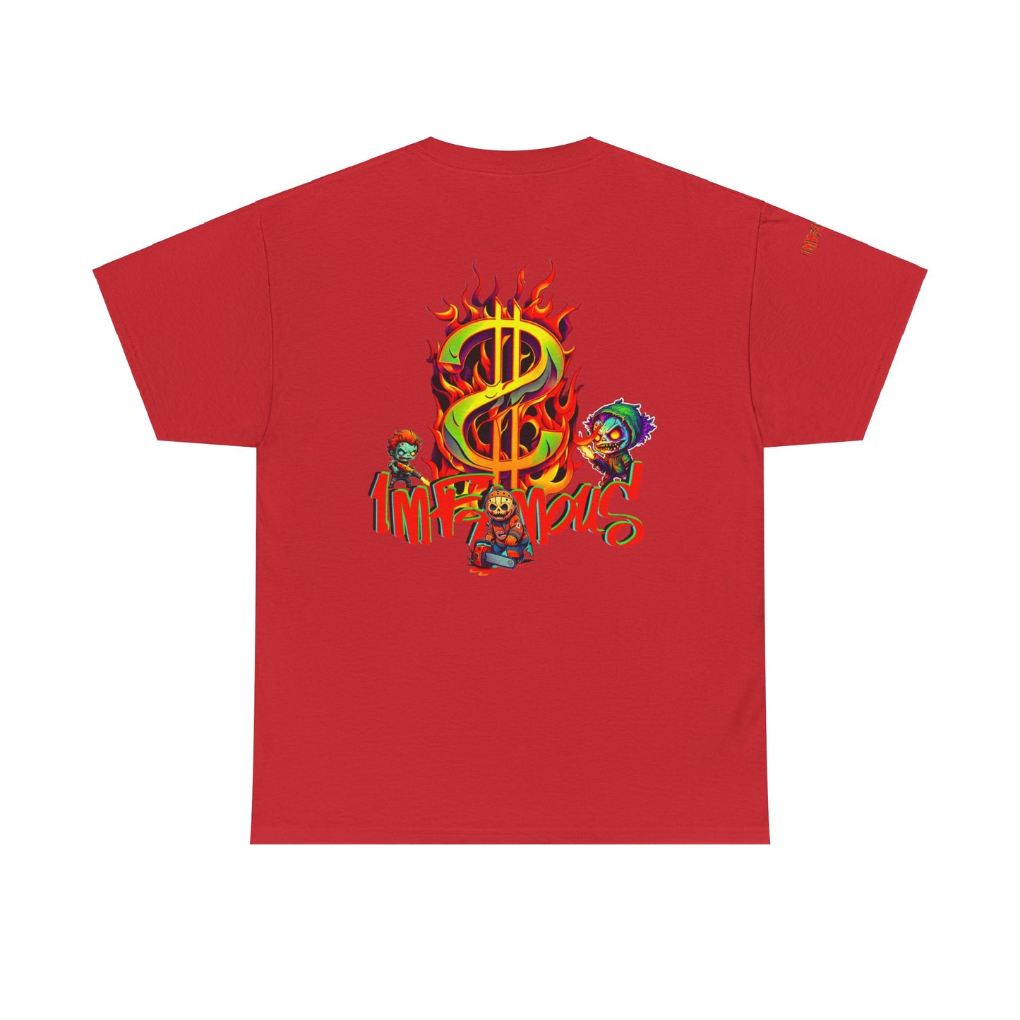 Premium graphic T-shirt - Imfamous halloween logo Design