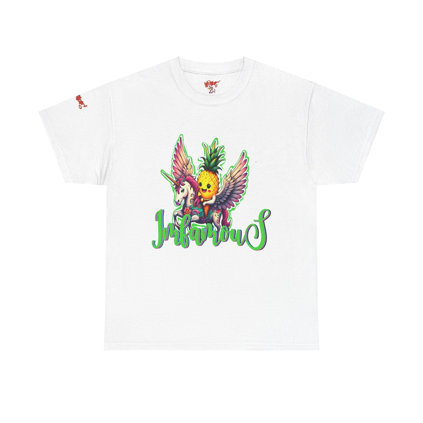 Graphic Tee Unipineapple Flying on Unicorn Heavy Cotton T-shirt