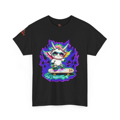 Unisex Heavy Cotton Tee Imfamous unicorn design