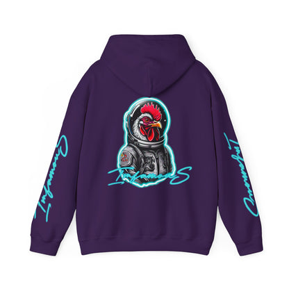 Hooded Sweatshirt - Imfamous Mr Madcock Spacecock Design