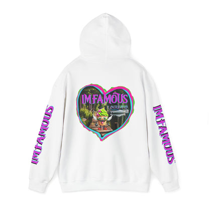 Premium Unisex Heavy Blend™ Hooded Sweatshirt - I love Imfamous i-screams design