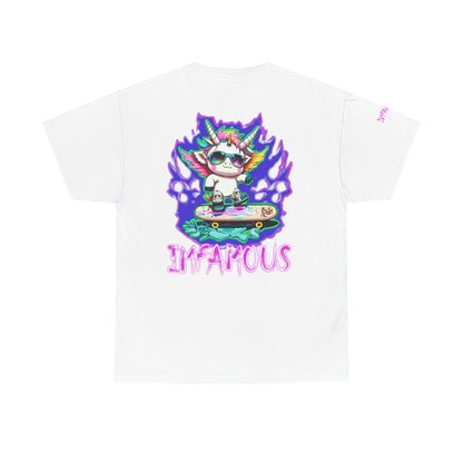 Camiseta gráfica premium: Imfamous Unicorn Breaking The Glass Design #2 (Diseño n.° 2 del famoso unicornio rompiendo el cristal)