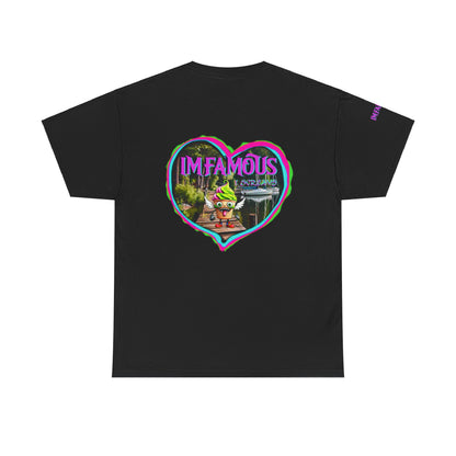 Camiseta unisex de algodón grueso I Love Imfamous I-Screams