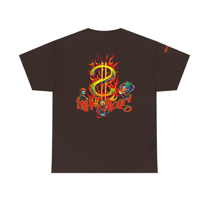 Premium graphic T-shirt - Imfamous halloween logo Design