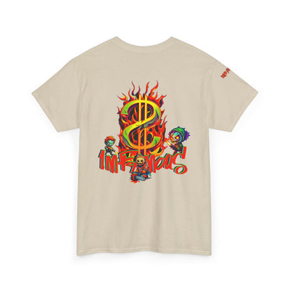Premium graphic T-shirt - Imfamous halloween logo Design