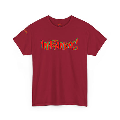Premium graphic T-shirt - Imfamous halloween logo Design