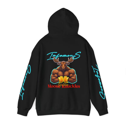 Premium Hooded Sweatshirt - Imfamous Golden Moose Knuckles Design