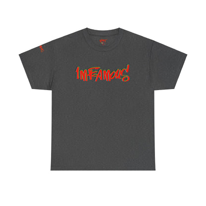 Premium graphic T-shirt - Imfamous halloween logo Design