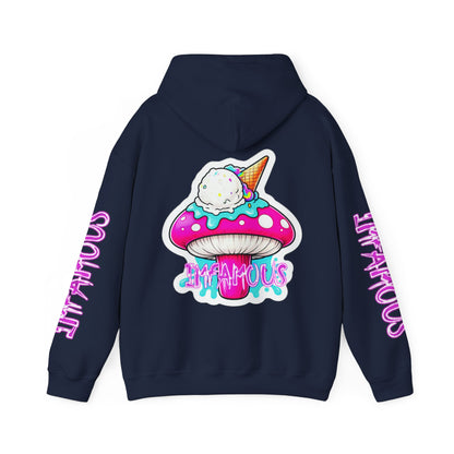 Premium Hooded Sweatshirt - Imfamous Ice Cream Psychedelic Mushroom Tip Design