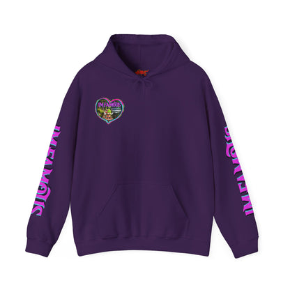 Premium Unisex Heavy Blend™ Hooded Sweatshirt - I love Imfamous i-screams design