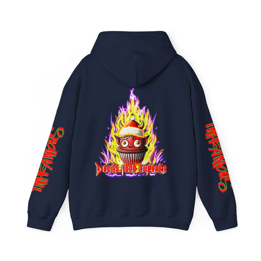 Premium Hooded Sweatshirt - Imfamous Devils Food Cupcake Design