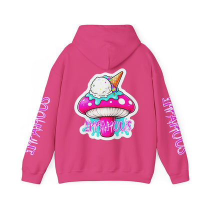 Premium Hooded Sweatshirt - Imfamous Ice Cream Psychedelic Mushroom Tip Design