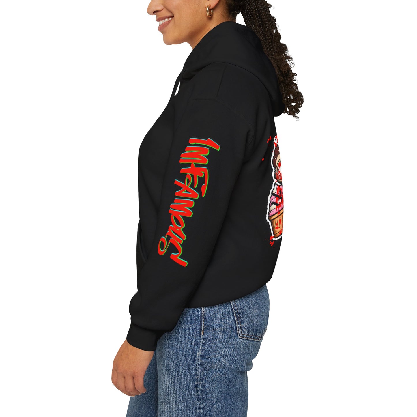 Sudadera con capucha con el famoso diseño de Bad Pussy Cat - Unisex
