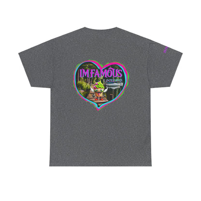 Camiseta unisex de algodón grueso I Love Imfamous I-Screams