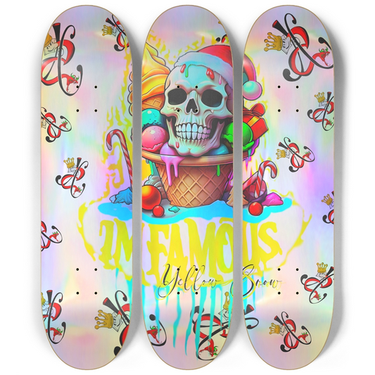 Imfamous yellow Snow I-scream Skateboard Series