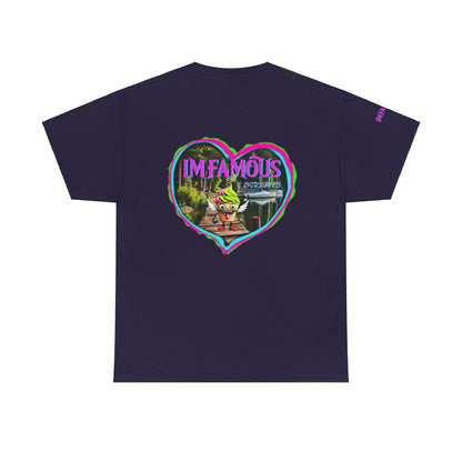 Camiseta unisex de algodón grueso I Love Imfamous I-Screams