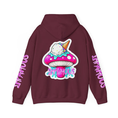 Premium Hooded Sweatshirt - Imfamous Ice Cream Psychedelic Mushroom Tip Design