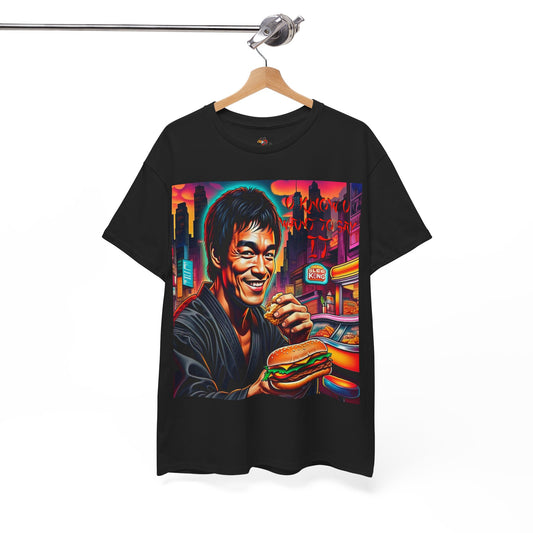 Retro Foodie Unisex Tee - Vibrant impersanation Art, Casual Wear, Gift for Food Lovers, Comic Con Fashion, funny king of Kung fu Tee