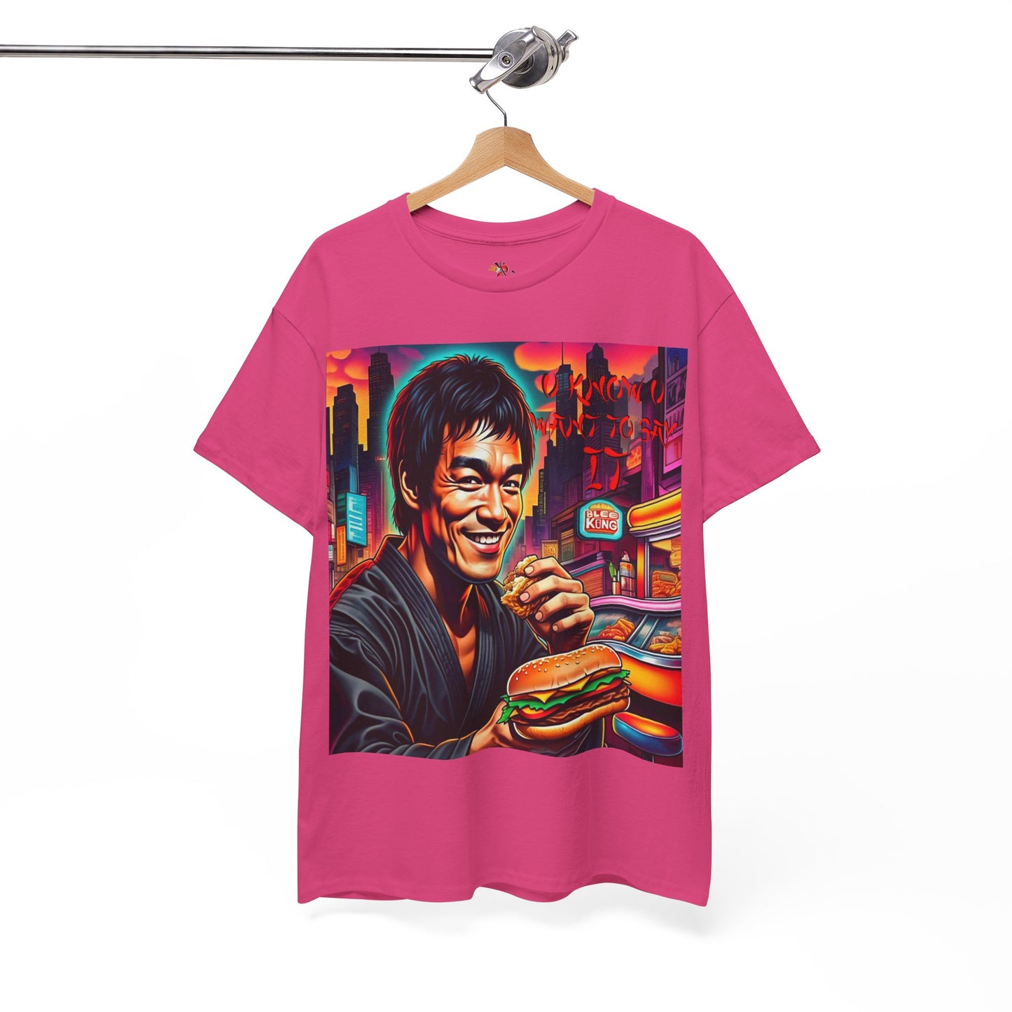 Retro Foodie Unisex Tee - Vibrant impersanation Art, Casual Wear, Gift for Food Lovers, Comic Con Fashion, funny king of Kung fu Tee