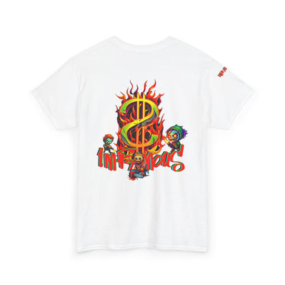 Premium graphic T-shirt - Imfamous halloween logo Design