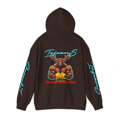 Premium Hooded Sweatshirt - Imfamous Golden Moose Knuckles Design