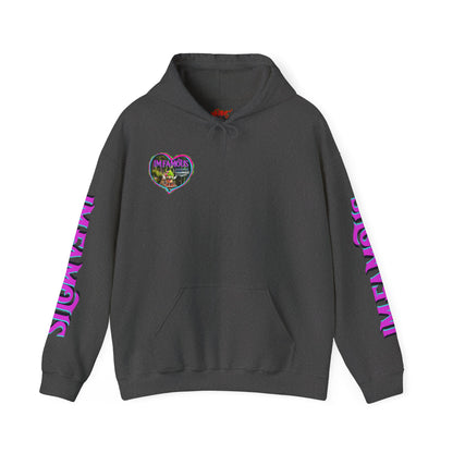 Premium Unisex Heavy Blend™ Hooded Sweatshirt - I love Imfamous i-screams design