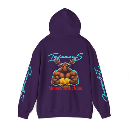 Premium Hooded Sweatshirt - Imfamous Golden Moose Knuckles Design