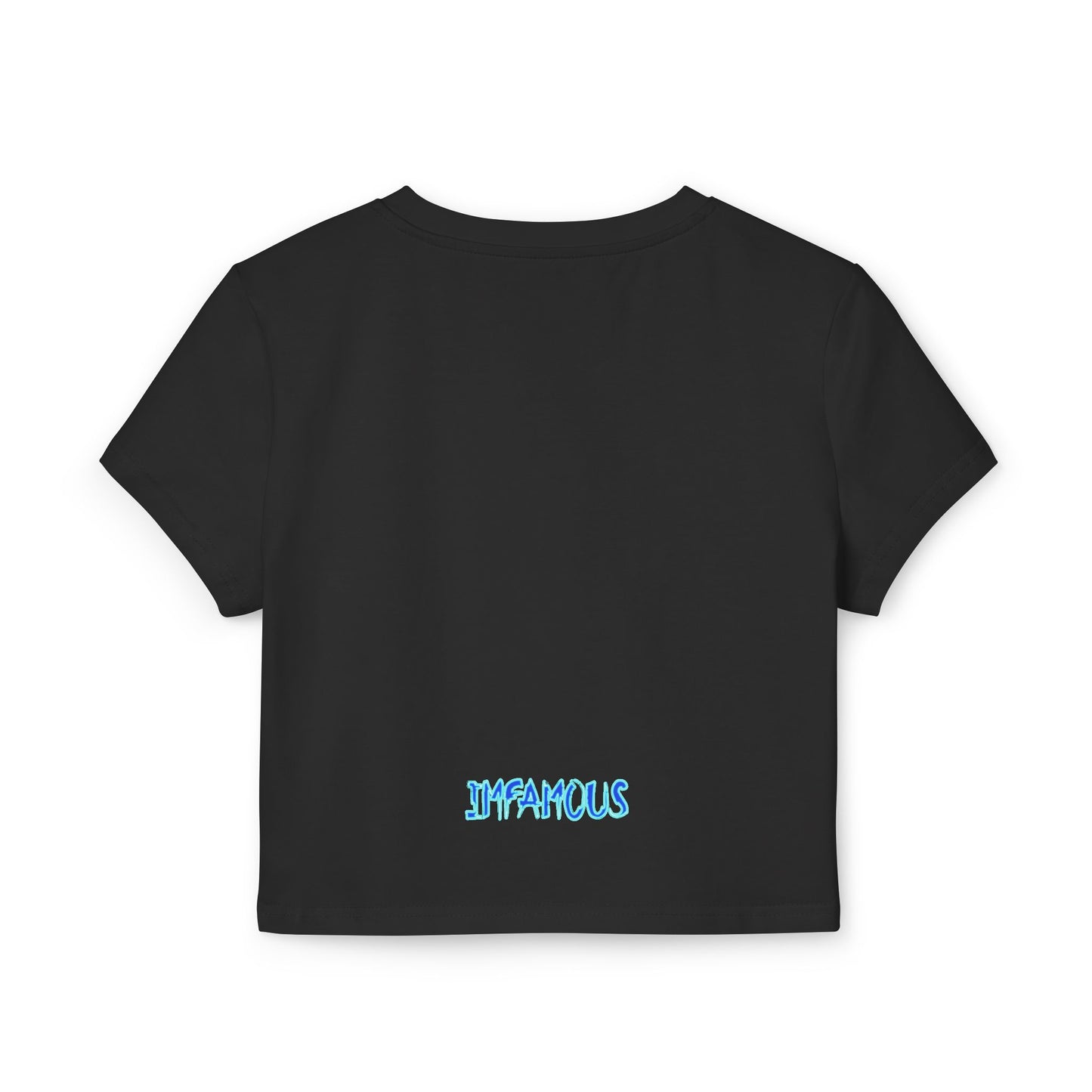 Fun Women's Baby Tee with 'Holy' Poop emoji and 'Imfamous' Design, Cute Graphic Tee, Trendy Casual Wear, Gift for Friends,