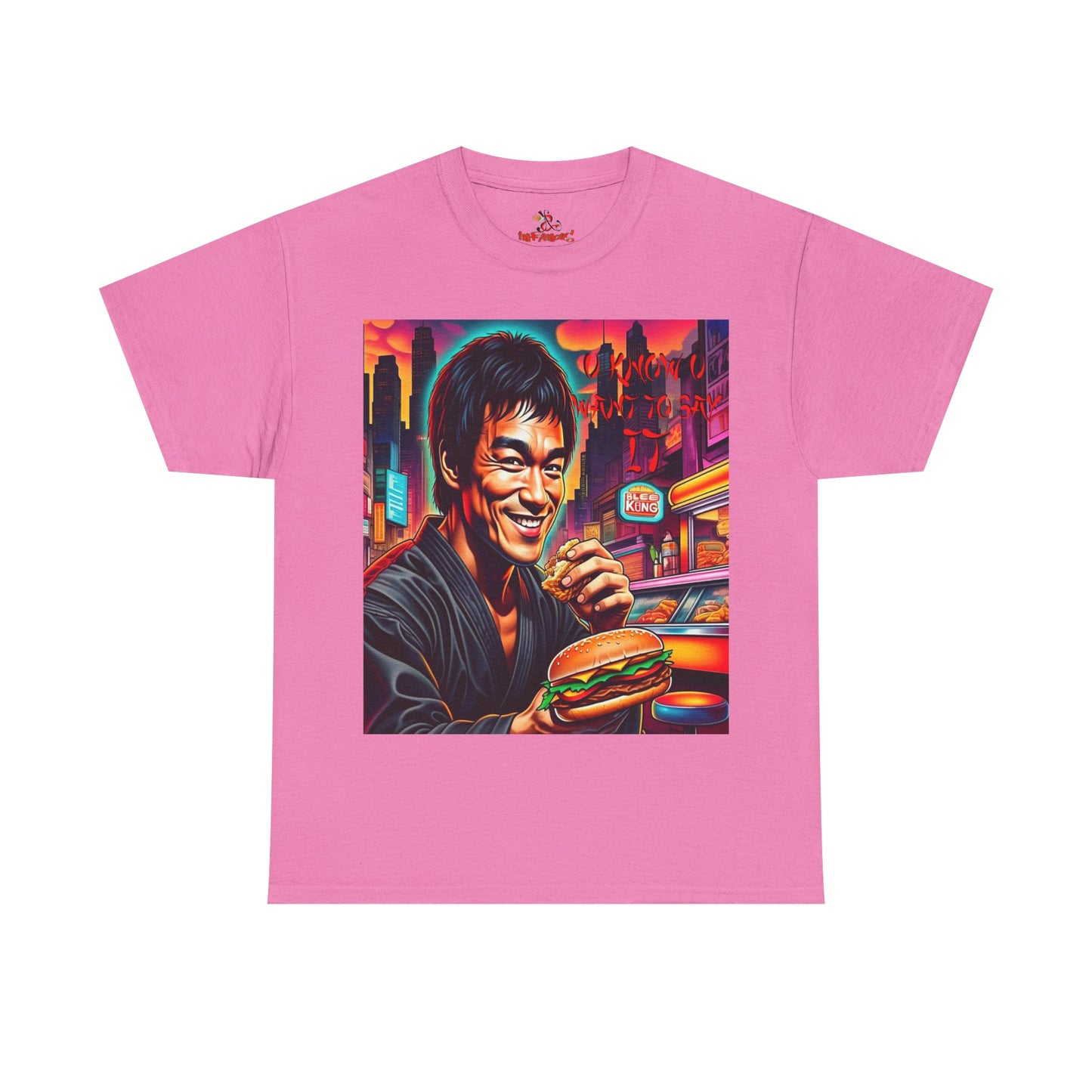 Retro Foodie Unisex Tee - Vibrant impersanation Art, Casual Wear, Gift for Food Lovers, Comic Con Fashion, funny king of Kung fu Tee
