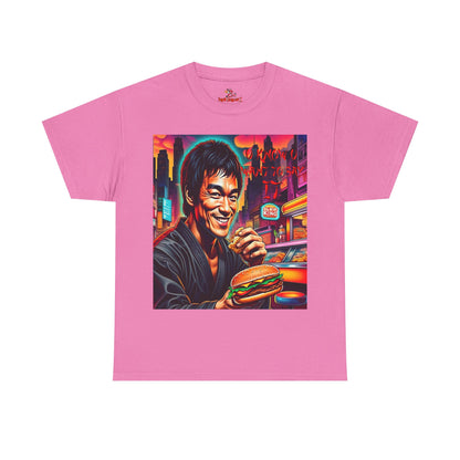 Retro Foodie Unisex Tee - Vibrant impersanation Art, Casual Wear, Gift for Food Lovers, Comic Con Fashion, funny king of Kung fu Tee