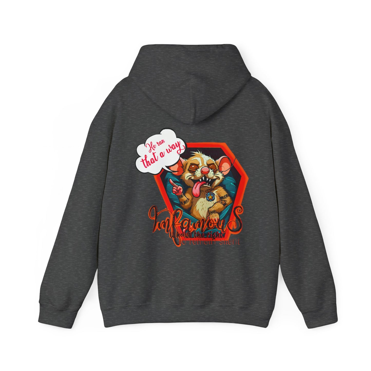 连帽运动衫 - Imfamous Dead Rat Design