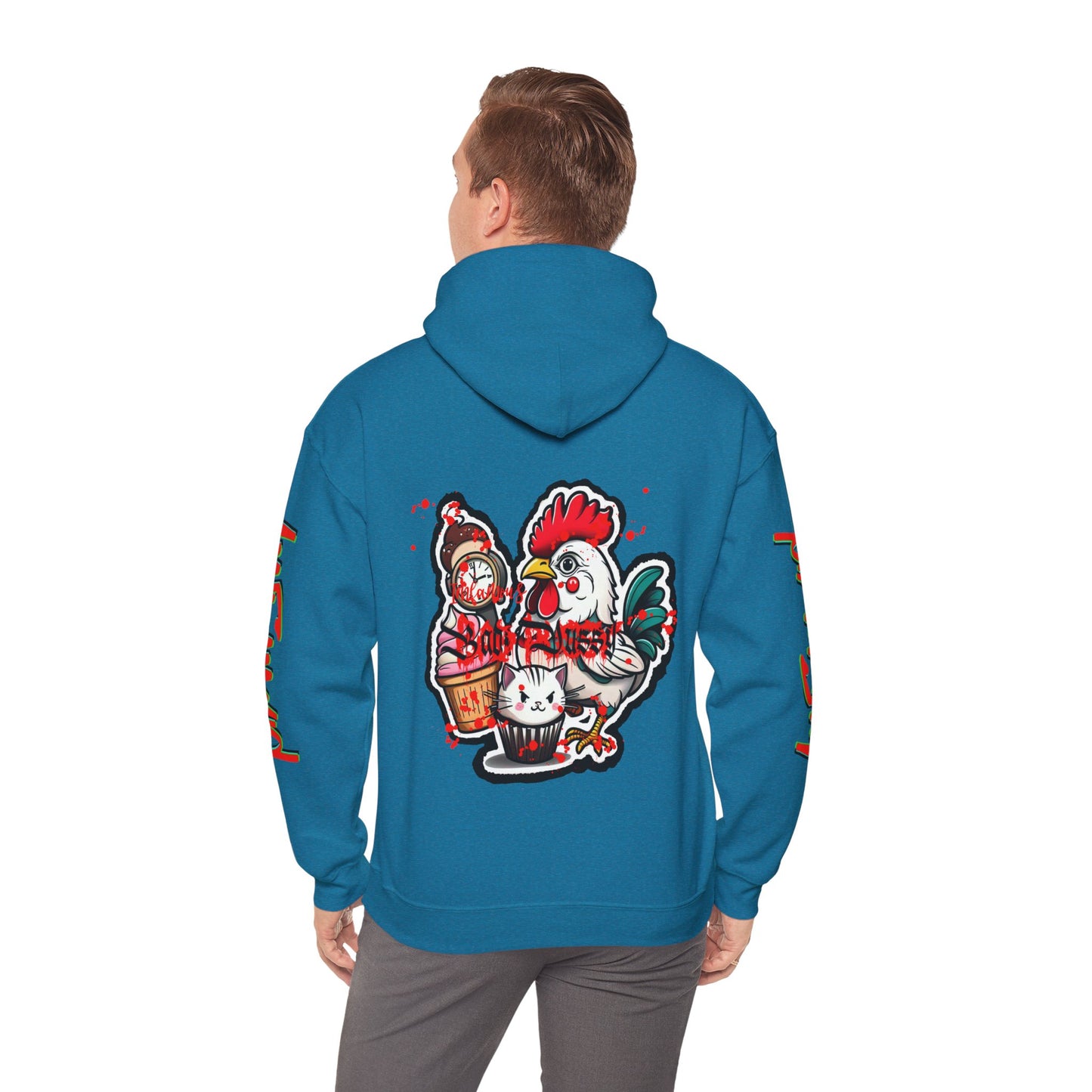 Sudadera con capucha con el famoso diseño de Bad Pussy Cat - Unisex