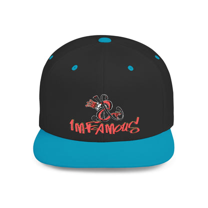 著名品牌标志 Flat Bill Snapback