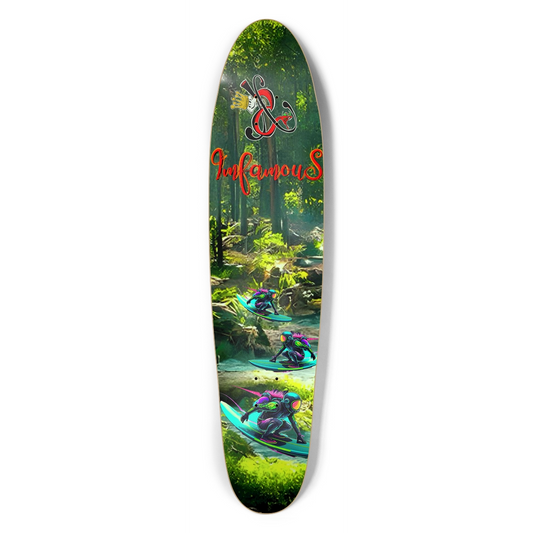 Glow in the dark Imfamous Wood Surfer Longboard